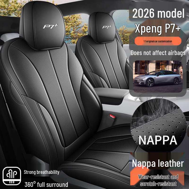 XPeng P7+ 2026 Flagship Pure Electric Car Seat Covers - Full Coverage, Custom Fit 615 Max Version