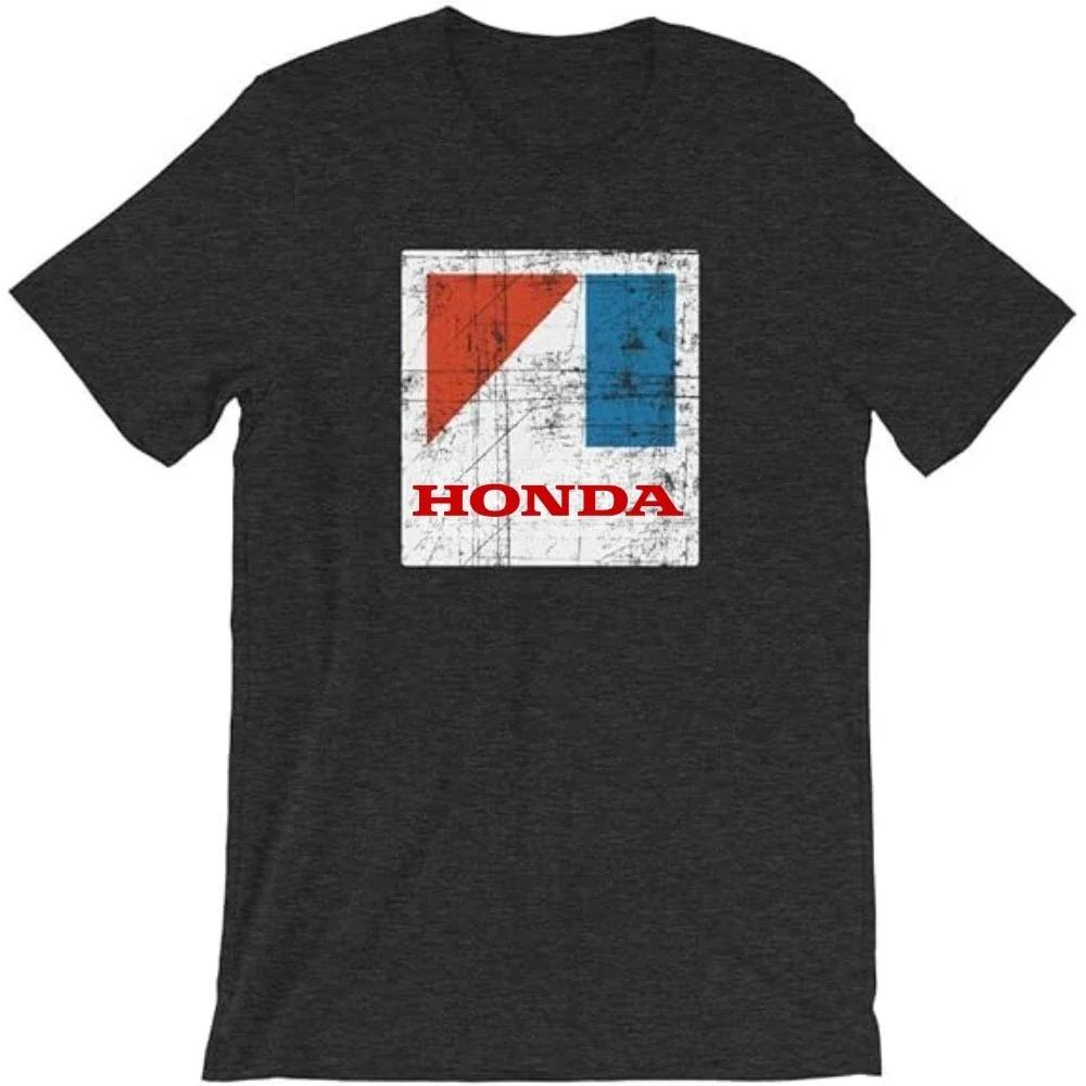 Fashion Summer Honda  Car  Motorcycle Racing Locomotive Men's T-Shirt Printed Locomotive Loose Crew Neck K2Y Short Sleeve