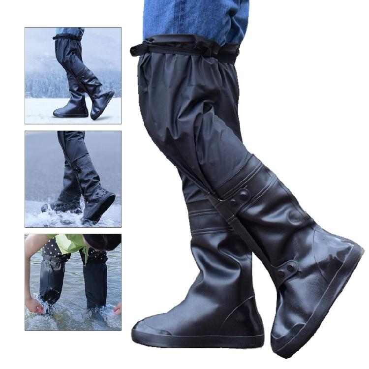 2x Waterproof Wear-resistant High-tube Motorcycle Rain Boot Covers Outdoor Shoes