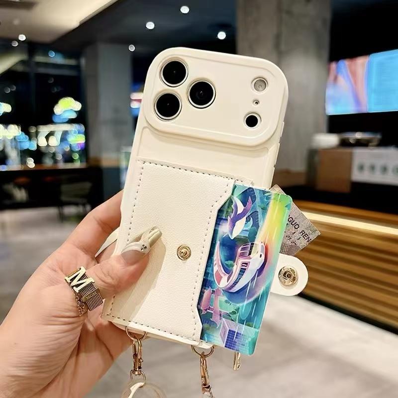 Wallet Lanyard Case for Xiaomi 15T Redmi Note 15 Pro Plus 14 15C 13 Card Slots Crossbody Strap Leather Fashion Zipper Bag Cover
