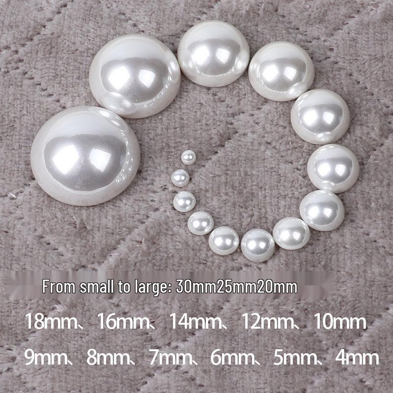 DIY Imitation Shell Half-Round Pearl Accessories for Clothing and Nail Art