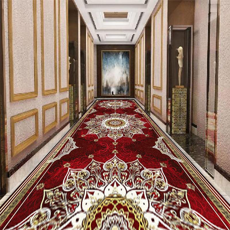 Persian Luxury Corridor Carpet Living Room Home Non-slip Hallway Area Rugs Washable Porch Entry Doormat Customizable Tapis Salon