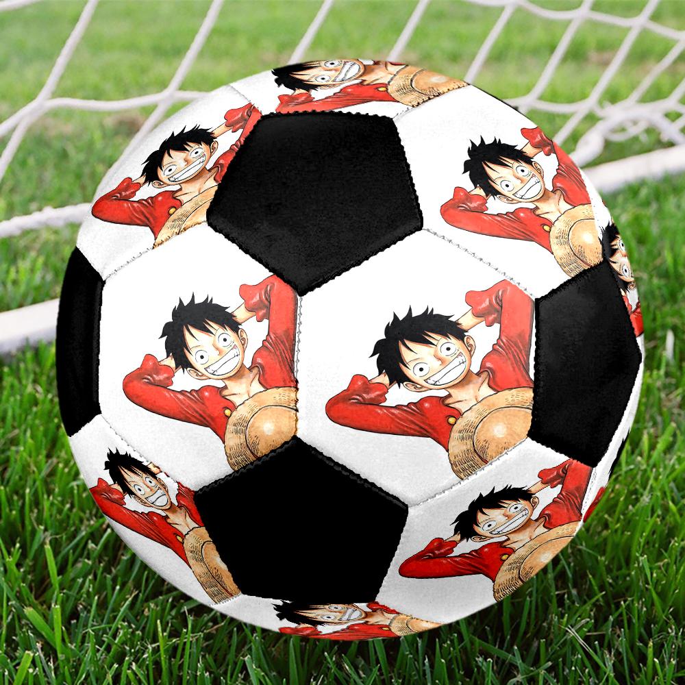 1pc ONE PIECE Luffy Football Soccer Ball Size 5 Indoor Soccer Ball Fashion Colorful  Backyard Game -Great For Sports Fans Gift HE28