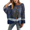 XY-LK01-Pullover hollow blouse 3D printed sweater spring and summer new