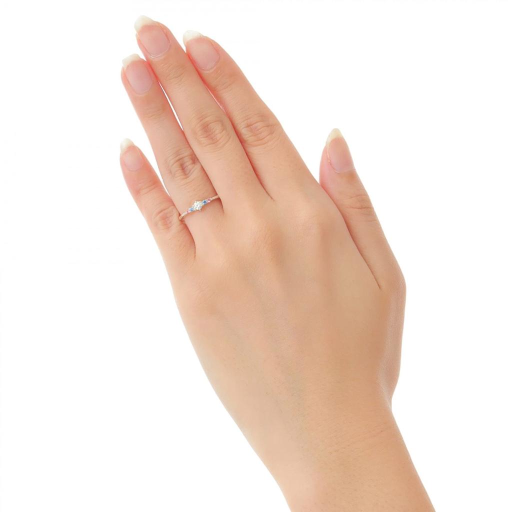 THE KISS 7 Little Mermaid Disney Princess BOX with message Ariel Ring Simple [The Kiss] [Disney Collection] DI-SR1212CZ No. [Original card] Women's