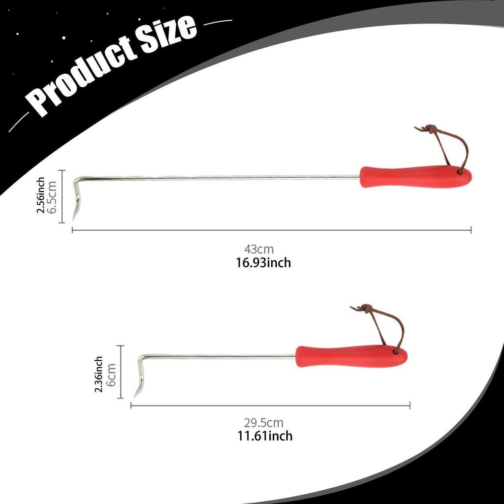 Barbecue Turner Hook BBQ Meat with Handle Grill Accessories Accessory Food Flipper