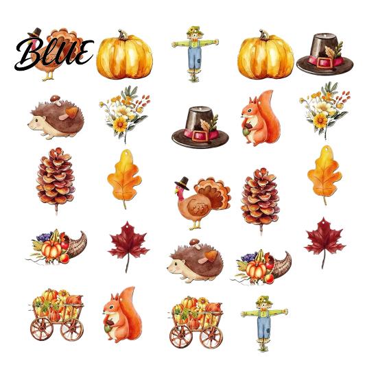 Farmhouse Thanksgiving Decor 12/24/36Pcs Wooden Hanging Decoration Autumn Pumpkin Maple Leaf Pendants Turkey Ornament Harvest Festival Party Pendant