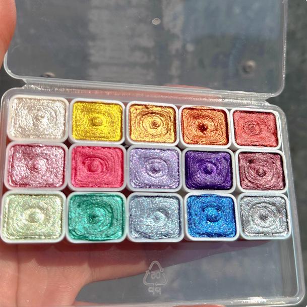 

Dunhuang Color Pearlescent Watercolor Paint for Chinese Art & Nail Tinsel