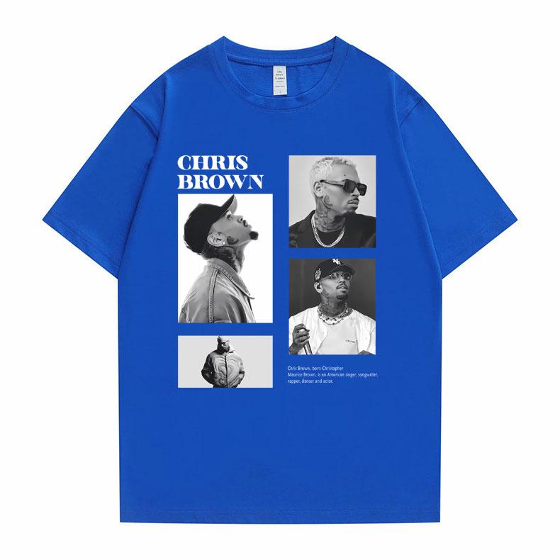 Pop Singer Chris Brown Graphic Print T Shirt Unisex Women Hip Hop Fashion Oversized Tshirt Tops Unisexs Casual 100 Cotton Tshirts