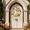 Artificial Dahlia Orchid Wreath For Spring Wedding Party Decorations Door Artificial Flower New Artificial Hanging Flowers