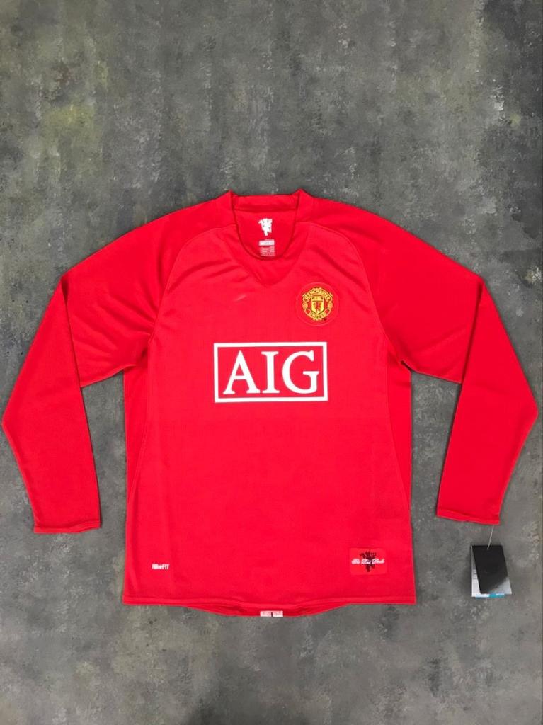 07-08 Britische C-Liga Mann L Retro-Trikot Nr.. 7 Ronaldo Nein. 10 Rooney Nein. 11 Giggs langärmeliges Fußballtrikot
