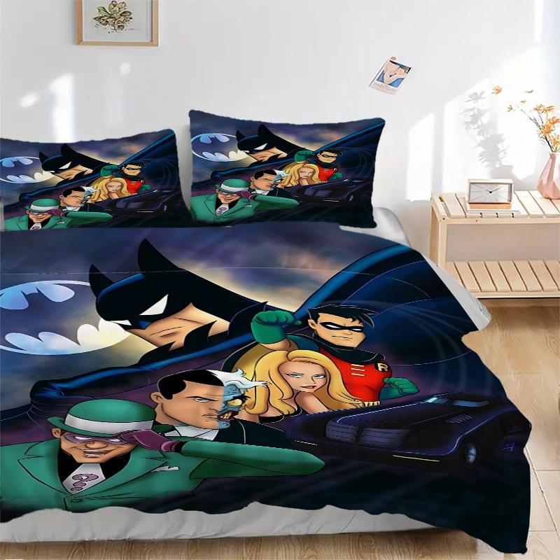 

3pcs Batman Duvet Cover Set (1 Duvet Cover + 2 Pillowcases, No Core) - Comfortable, And Breathable Bedroom Decoration yy251104026 135x200cm