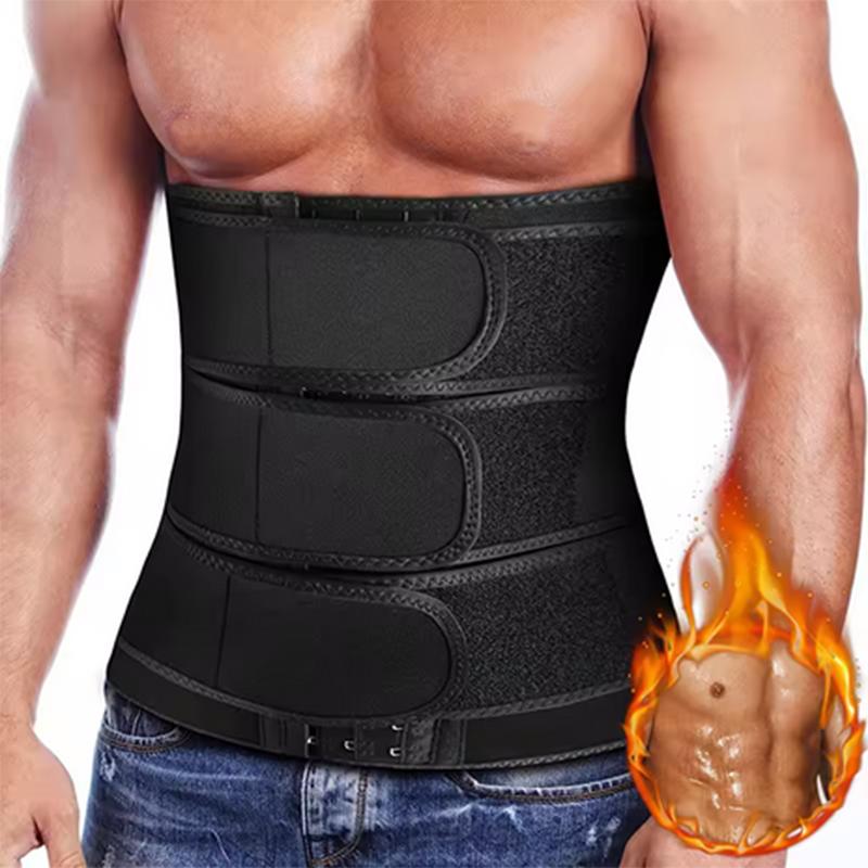 Mens Waist Trainer Corset Slimming Belt Tummy Control Sauna Sweat Girdle Workout Fat Burner Body Shaper Fitness