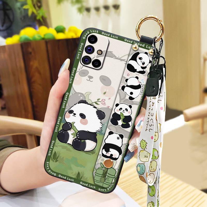 Kickstand Fashion Design Phone Case For Samsung Galaxy M31S/SM-M317F/M315F Lanyard Anti-dust Ring Wristband Soft case