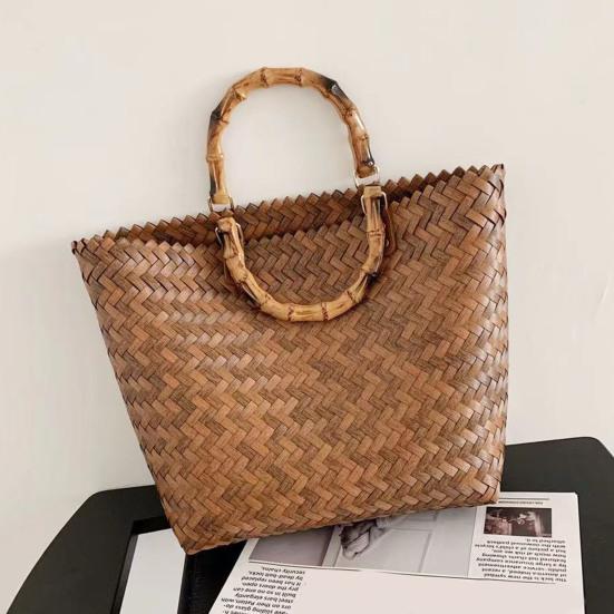 Exquisite Woven Tote Bag Handmade Wear-resistant Storage