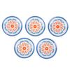 5Pcs 1:12 Dollhouse Simulation Blue White Porcelain Plates Dollhouse Kitchen Decoration Dolls House Accessories Pretend Play Toy