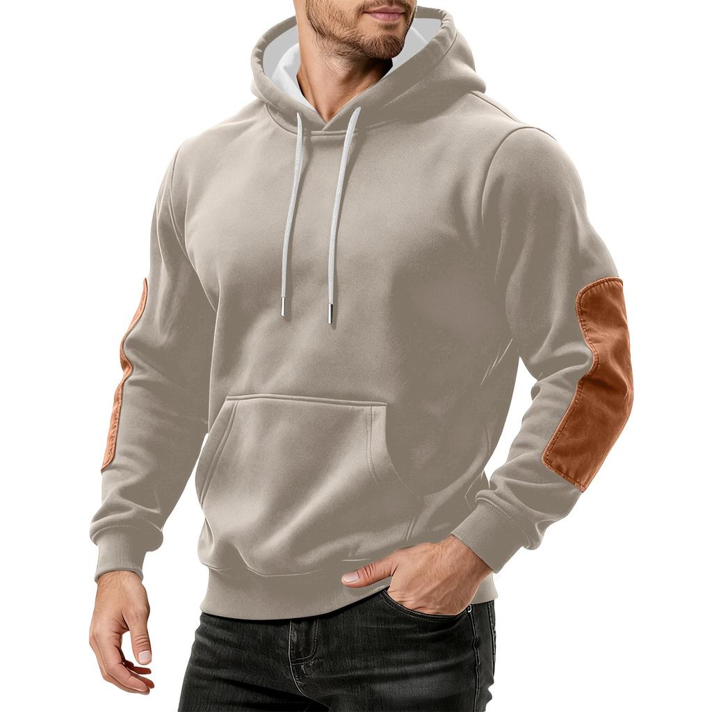 Men's Solid Color Sweatshirt Hoodie Men's Sports Large Size Casual Sweatshirt