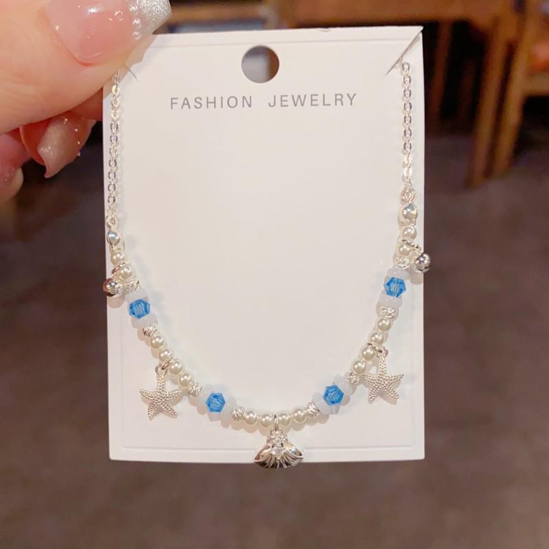 Dreamy Starfish Shell Clavicle Necklace: Women s Trendy Ocean-Inspired Light Luxury.