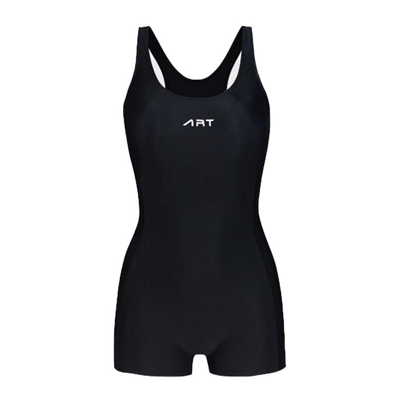 Women's Conservative Racing One-Piece Swimsuit with Boyshorts and Tummy Control for Plus Size Girls