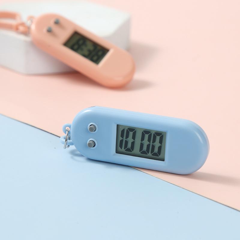 Mini Digital LCD Macaron Clock Keychain - Exquisite Backpack Charm Gift