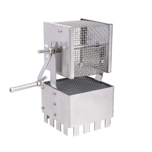 Desirable Home Coffee Roaster, Far-Infrared, Compact, Manual Rotation, with Handle, Premium Titanium 3.5mm Mesh, Japanese Instruction Manual Included