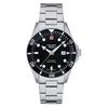 Relógio Masculino Aço Inoxidável Mostrador Preto Automático Mergulhador Deep Sea 7095.2137 300M