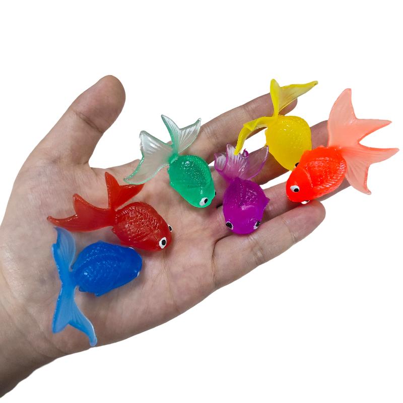 1 Set Toddlers Bathing Shower Gifts Kawaii Simulation Rubber Goldfish Baby Bath Water Play Games Toys For Kids