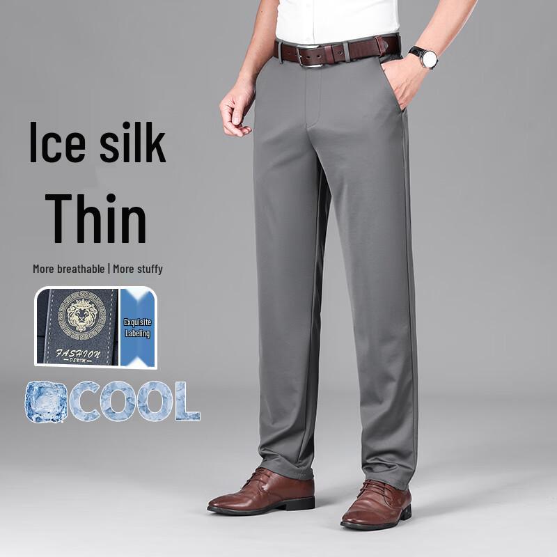 

Men s High-Waist Straight Casual Pants 40
