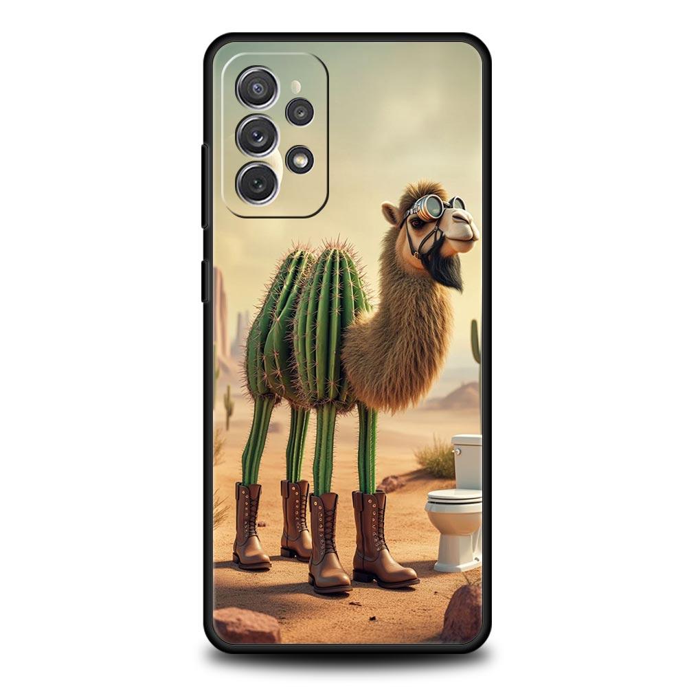 Animal Camel Phone Case for Samsung Galaxy A55 A35 A15 A14 A13 A25 A54 A51 A71 A72 A73 A32 A52 A41 5G Soft TPU Shell Fundas Bags