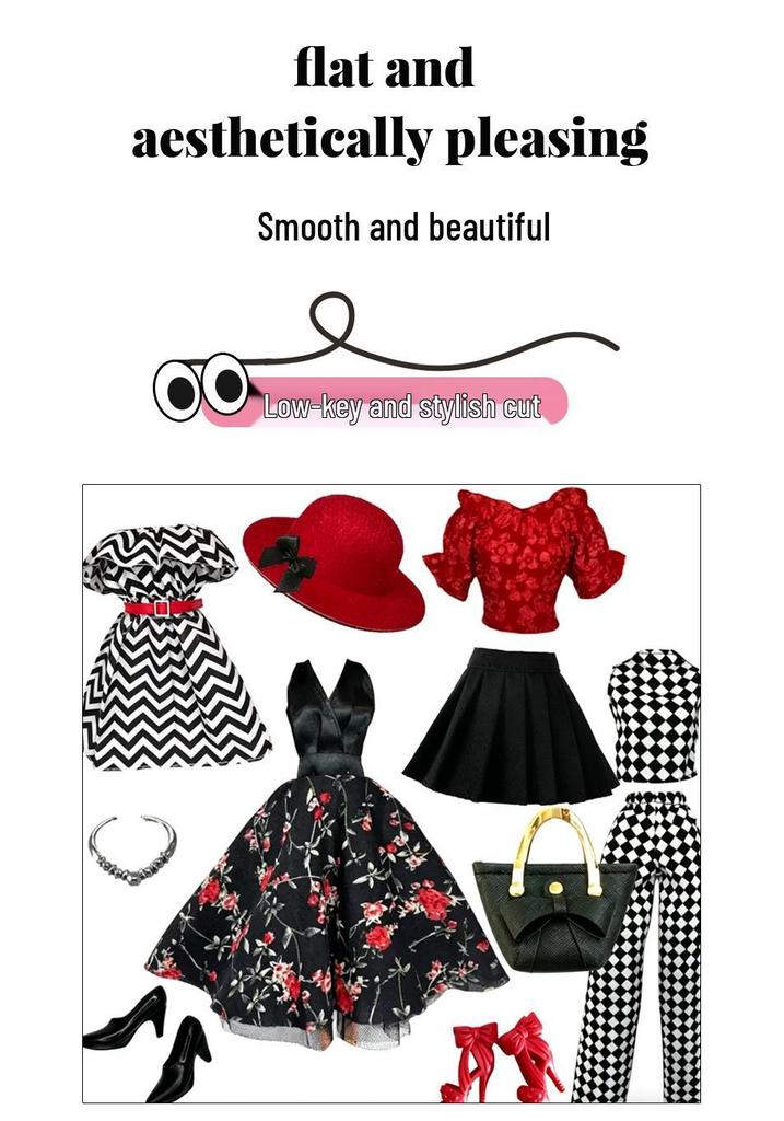 6-Point Jointed BJD 30cm Barbie Doll Clothes & Fashion Bag Set - Fairy Supermodel Xinyi Collection
