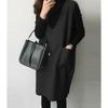 Women's Autumn and Winter Solid Color Loose Vest Skirt Solid Color V-Neck Elegant Commuter Pullover Dresses