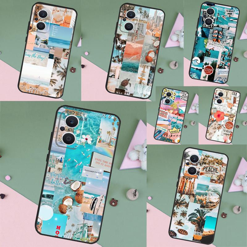 Beach Vibes Case For OPPO Reno 15F 13F 14F 12 11 F 10 14 15 Pro 7 8 Lite OPPO Find X9 X8 X6 X5 Pro Cover