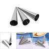 3pcs Pack Stainless Steel NOn Stick Dessert Cannoli Croissant Tubes Baking Tool Mold (L)