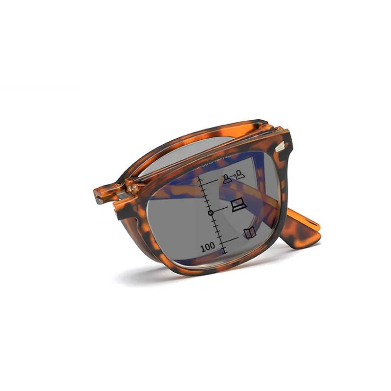 New Photochromic Multifocal Folding Presbyopia Glasses High Definition Portable Glasses Anti Blue Light Presbyopia Glasses