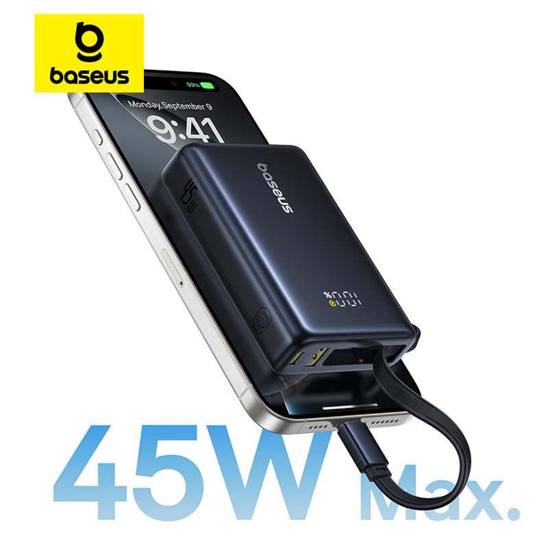 Baseus X Bayern 20W 30W 10000mAh Powerbank Přenosná baterie Chytrý digitální displej pro iPhone Xiaomi Poco Samsung