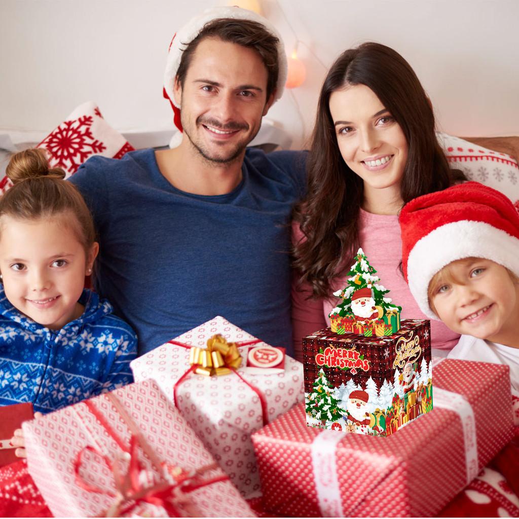 Christmas Gift Party Box With Red Plaid Pattern Festive Decor And Gift Exchange