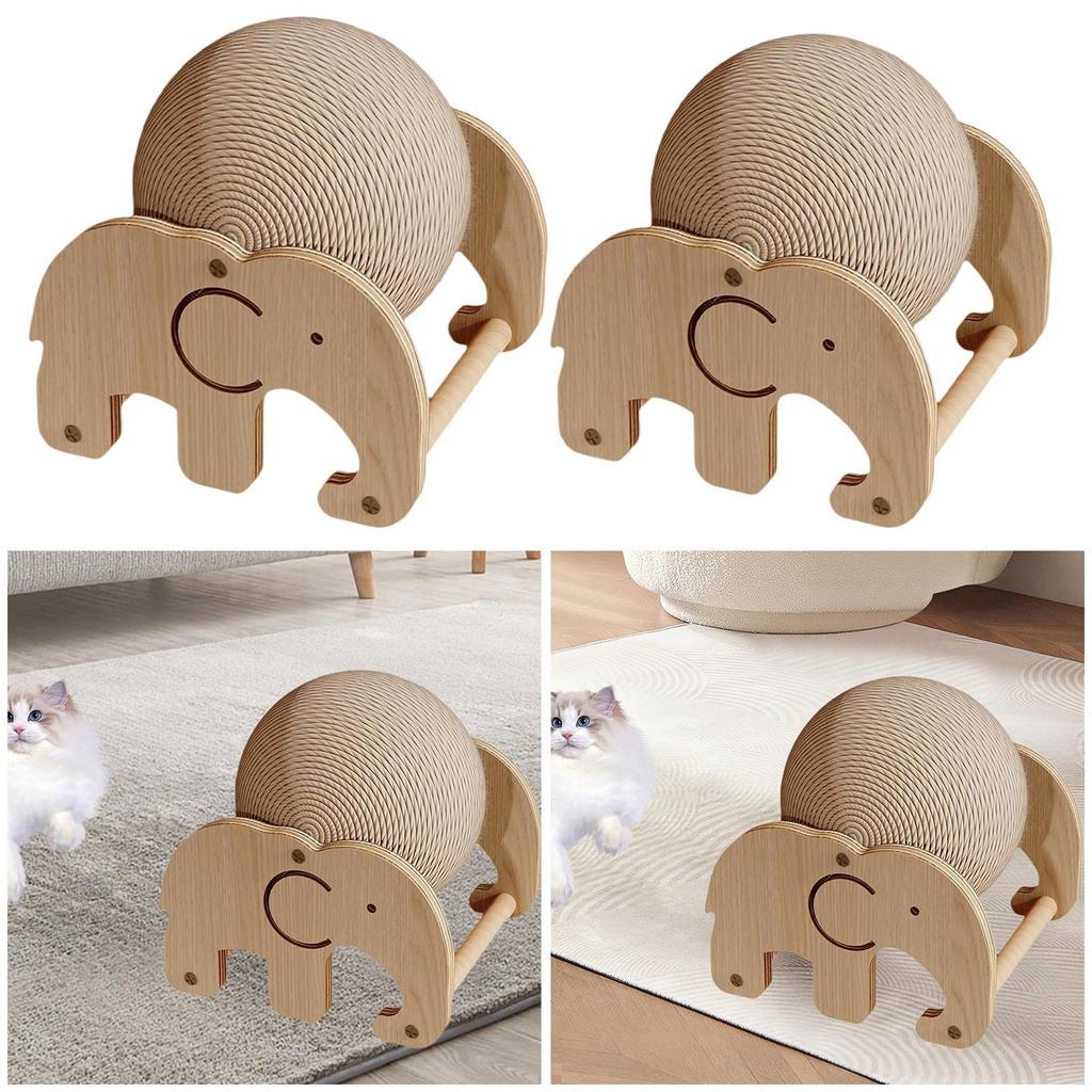 Rabbit Scratching Ball Portable Scratch Board Sisal Rope Bunny Claw Scratcher for Bunnies Kitty Chinchilla Small Animals Rabbits