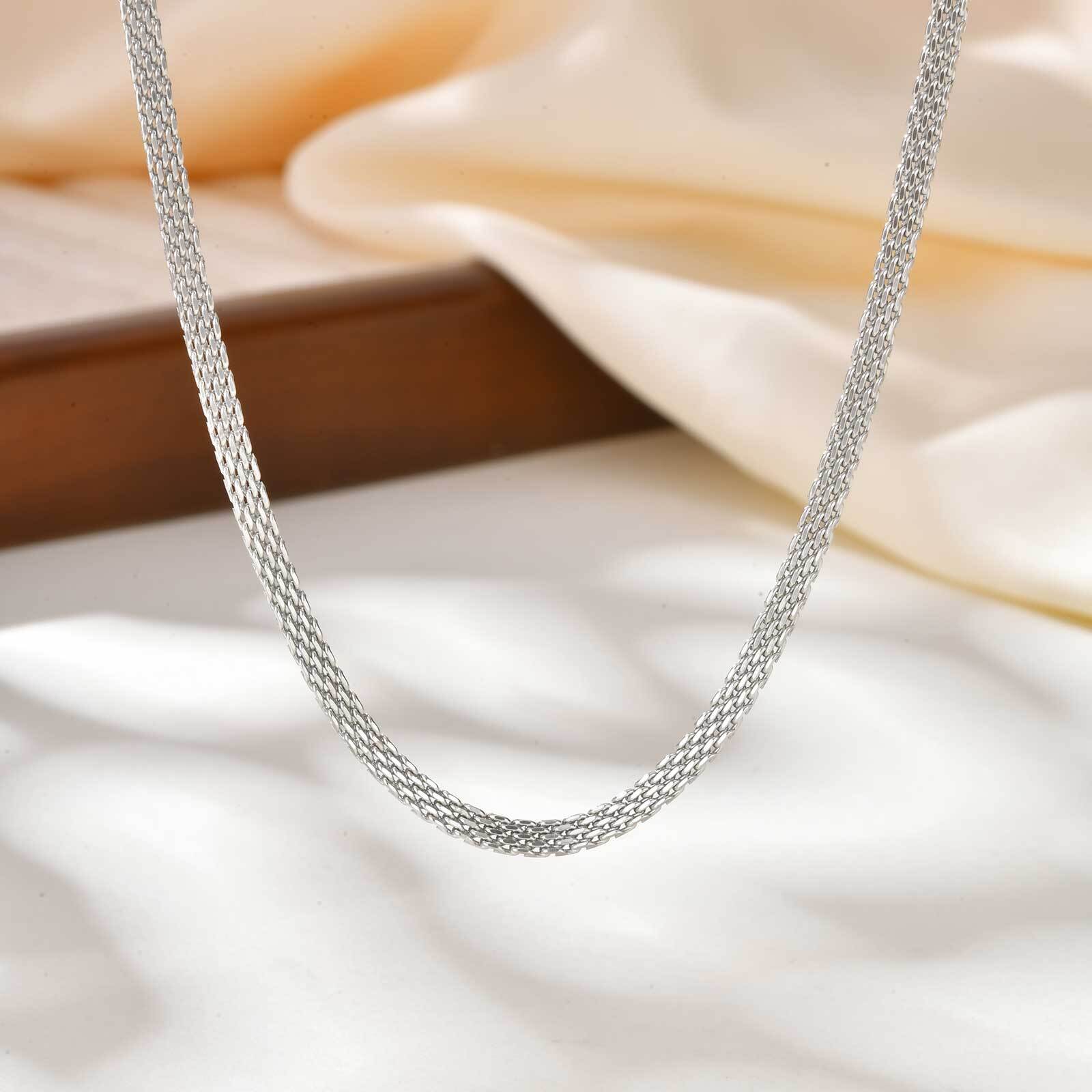 

Vnox Stainless Steel 3mm/8mm Wide Flat Chain Necklace, Metal Fashion Strap Collar Choker For Women, Metal Neck Jewelry Gift