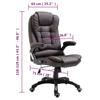 Office Chair Brown Faux Leather