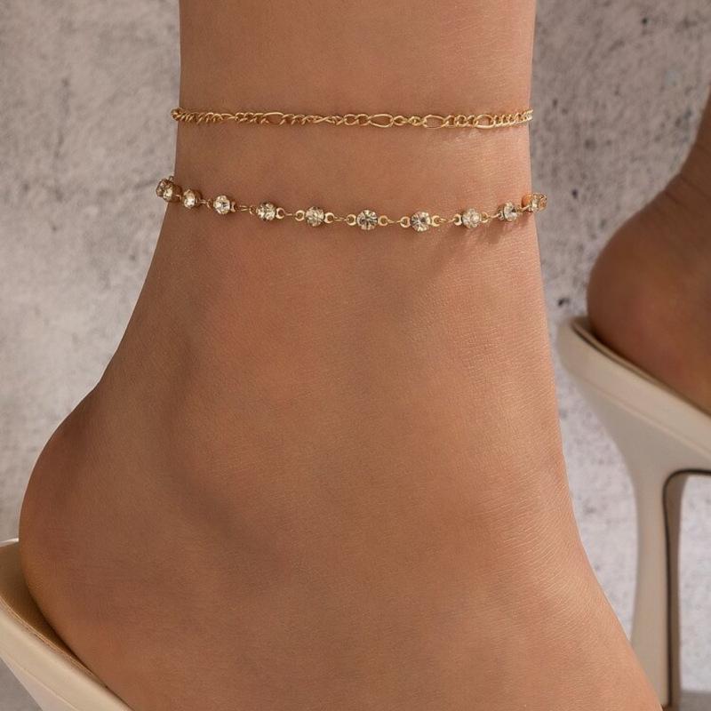 Bohemian Double Layer Beach Anklet: High-End Stackable Foot Jewelry