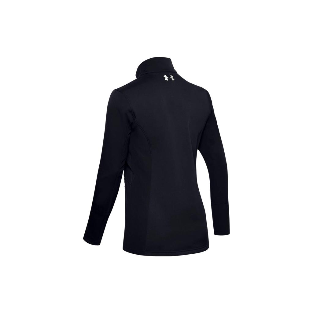 Under Armour Solid Color Stand Collar Training Jacket Women Jackets Black 1321442-001