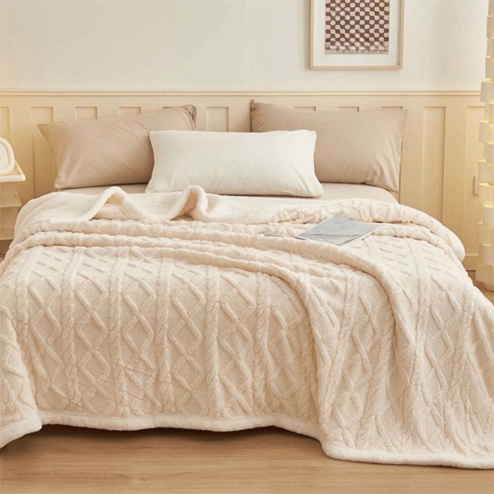 Thickened Plush Blanket Warm Nap Blanket Multi Functional Double Layer Fleece Blanket Dormitory