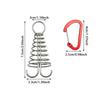 6Pcs Stainless Steel Outdoor Camping Deck Nail Aluminum Zinc Zinc Alloy Fixed Tent Rope Buckle  Tent Tie Down