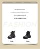 Britische Stil Damen Schwarz Martin Stiefel - Herbst/Winter 2025, Mit Dickem Absatz, Höhensteigernd, Samtgefüttert.