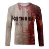 Halloween Print Raglan Sleeve Men's Long Sleeve Top