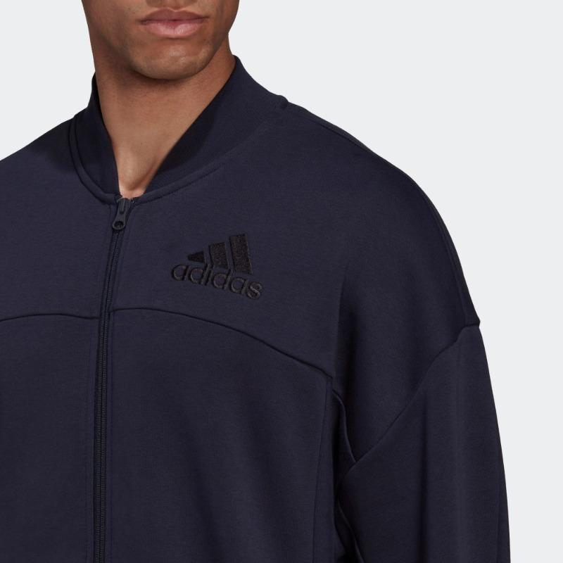 Adidas Relaxed Fit Casual Zip-Up Long Sleeve Jacket Men Outerwear Legend-Ink-Blue HC5878