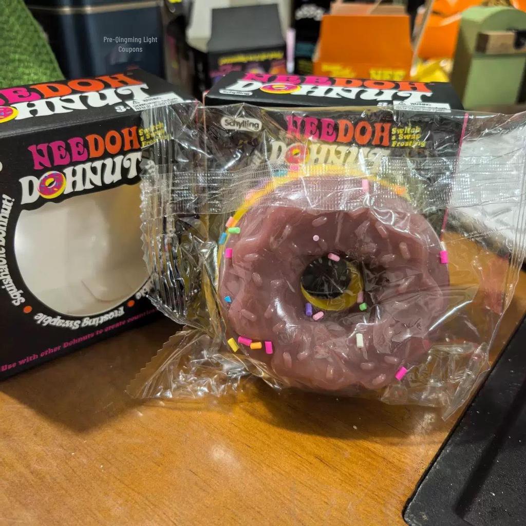NeeDoh Donut Stress Relief Toy - Squeeze & Rebound Therapy