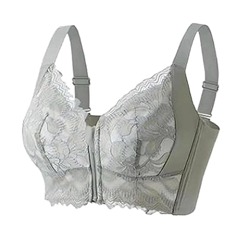 Women's Front-Zip Adjustable Strap Push-Up Bra