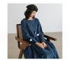 Autumn 2021 Japanese-Korean Corduroy Literary Dress - Women's Long-Sleeve Midi Skirt