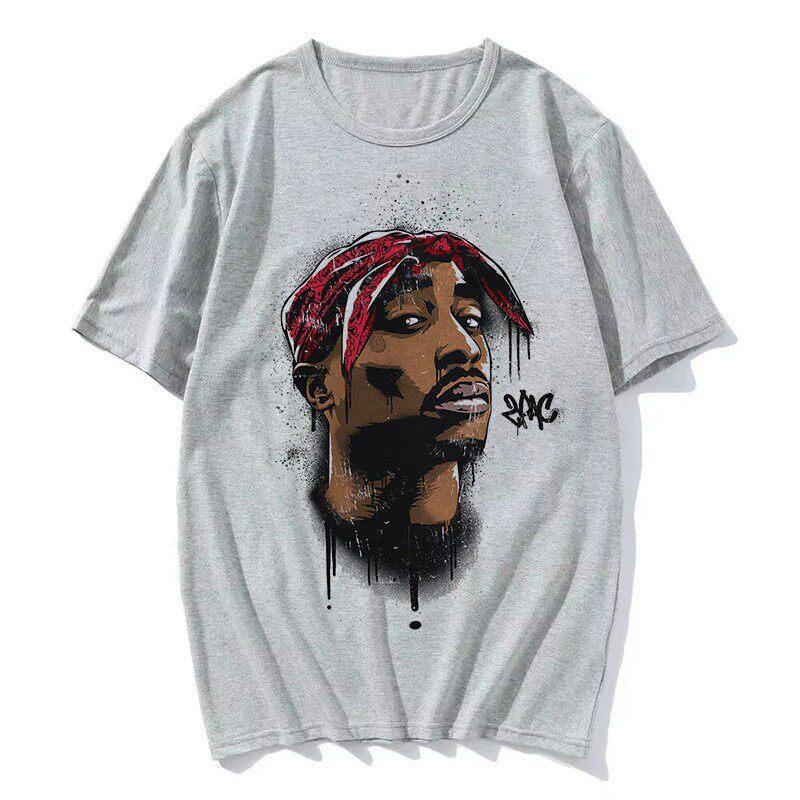 TUPAC Streetwear Harajuku T Shirts Women Harajuku Top Tees Female Tshirt Hip Hop Rapper Graphic Printed Casual Tshirt Clothes